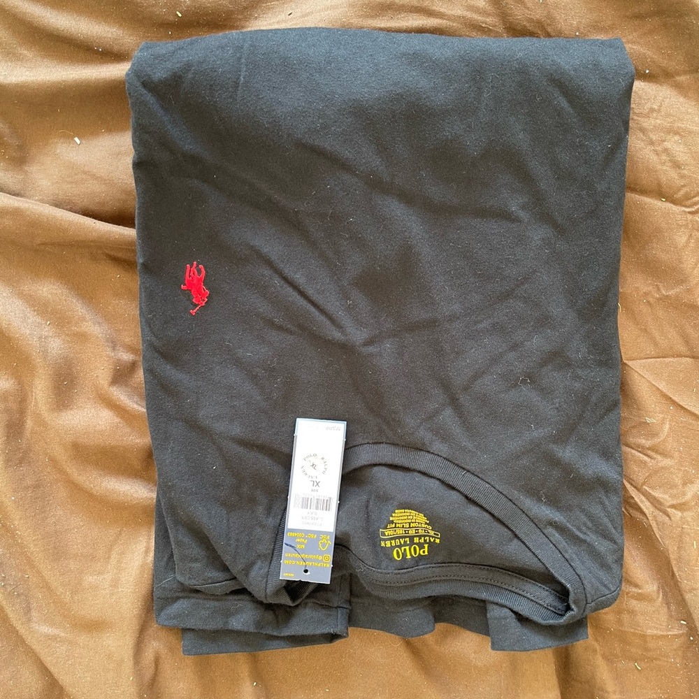 Polo by Ralph Lauren Black Tee with Red Logo